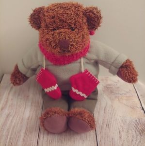 Christmas bear teddy mittens stuff Animal 14"